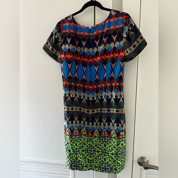 Multicolor Silk J. Crew Mini Shift Dress - Picture 2 of 3